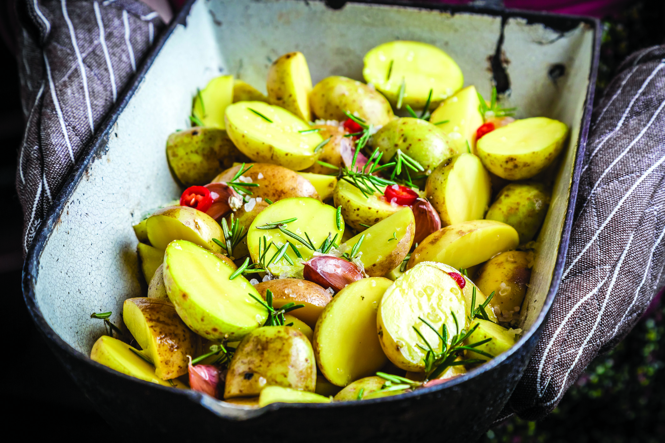 Mediterranean roasted tomatoes and potatoes